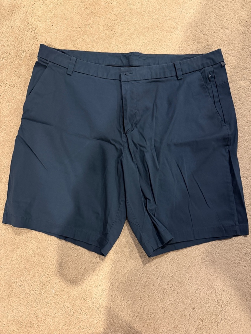 lululemon athletica Men's Navy Flat-Front Performance Shorts